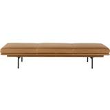Muuto Daybeds Sofaer Muuto Outline Daybed Black/ Leather/Cognac Sofa 200cm
