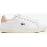 Lacoste Pink Sneakers Lacoste Women's Graduate Pro Leather Trainers White & Light Pink
