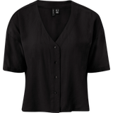 44 - Hør Skjorter Vero Moda Shirt - Black