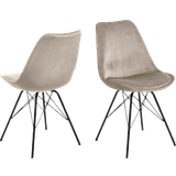 Beige - Metal Stole Nordform Eris spisebordsstol brun stof Køkkenstol