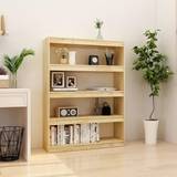 Fyr - Sort Hylder vidaXL brown, 100 Pinewood Cabinet/Room Divider Book Shelf