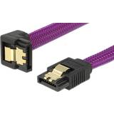 DeLock Lilla - SATA-kabel Kabler DeLock SATA 600 nylon vinklet