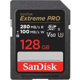 UHS-II - microSDXC Hukommelseskort SanDisk Extreme PRO MicroSDXC V60 UHS-II U3 280/100MBs 128GB