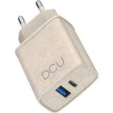 Brun - Oplader Batterier & Opladere DCU Tecnologic Eco-USB-Ladegerät USB Typ C Eco Friendly QC 3.0 recycelbare und biologisch abbaubare Materialien Hochgeschwindigkeits-Ladegerät Leistung 20 W