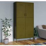 Grøn Garderober vidaXL Olive Wardrobe 90x180cm