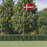 Flag & Tilbehør vidaXL Danmark flag og flagstang 6,23
