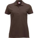 Dame - Rund hals Polotrøjer Clique Damen Regular Fit Poloshirt,Brown (Dark Mocca) (Herstellergröße:XX-Large)