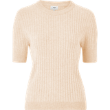 Object Dame T-shirts & Toppe Object Rib Strikket Top Beige