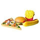 Roba Legetøjsmad Roba Squishies 4er-Set „Fast Food“ Pizza, Hot Dog, Pommes, Burger