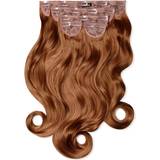 Clip-on-extensions Lullabellz Super Thick Curly 22 inches #8 Chestnut 5-pack