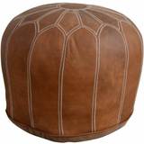 Møbler Dkd Home Decor Occasional Brown Leather 48 Bedside Table