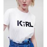 Karl Lagerfeld Dame T-shirts & Toppe Karl Lagerfeld T-shirts m. korte ærmer IKONIK 2.0 LOGO T-SHIRT Hvid