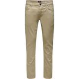 Beige - Slim Jeans Only & Sons Onsloom Life Slim Twill Pant - Gray/Chinchilla