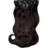 Syntetisk hår Extensions & Parykker Lullabellz Super Thick Blow Dry Wavy Clip 22 inch Dark Brown