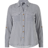 44 - V-udskæring Skjorter Vero Moda Curve Skjorte vmBumpy L/S Shirt Hvid