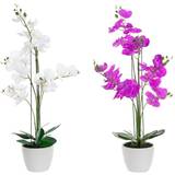 Hvid Kunstige planter Dkd Home Decor Dekorative Blomster Syren Hvid 44 Kunstig plante