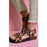 Orange - Velcrobånd Sko Copenhagen Shoes Carrie Sandaler, Brown Leopard
