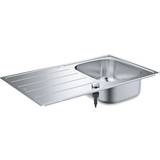 Rustfrit stål Køkkenvaske med bakke Grohe K200 1.0 Stainless Steel Inset Kitchen Sink