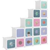 Hvid - Plast Opbevaringsbokse vidaXL Kids Cube Storage Cabinet with 15 Cubes