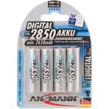Ansmann Batterier - Genopladelige standardbatterier Batterier & Opladere Ansmann NiMH Mignon AA 2850mAh 4-pack