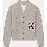 Kenzo Grå Overdele Kenzo Varsity Cotton-Jersey Cardigan