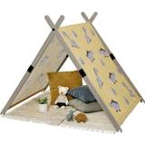 Katte Udendørs legetøj Muddy Buddy sandkasse med telt Dino Lover grå 140x120 cm