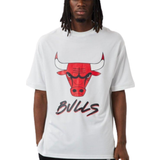 New Era Sort Overdele New Era Chicago Bulls Nba Script Mesh Short Sleeve T-shirt Man