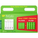 Batteriopladere - Hvid Batterier & Opladere GP Batteries ReCyko E411 + 4xAA 2100mAh + 4xAAA 800mAh 8-pack
