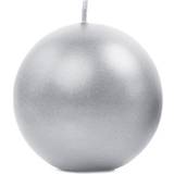 PartyDeco "Candle Sphere, metallic, silver, 6cm LED-lys