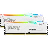 Belysning - DDR5 - Hvid RAM Kingston Fury Beast RGB White DDR5 5600MHz 2x16GB ECC (KF556C40BWAK2-32)