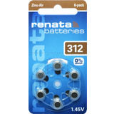 Renata ZA312 6 stk. Høreapparatbatterier 0 % kviksølv