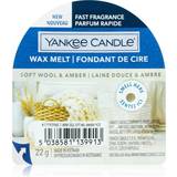 Hvid Wax melt Yankee Candle Soft Wool Amber Duftlys 104g