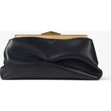Skind Clutch tasker på tilbud Jimmy Choo Womens Black/gold Diamond Frame Leather Clutch bag 1SIZE
