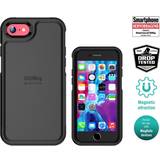 Glas Mobiletuier 4smarts iPhone 7/8/SE Cover Defend Case MagSafe Sort