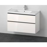 Hvid Dobbelte håndvaske Duravit D-Neo møbelsæt