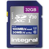 Integral 32 GB Hukommelseskort Integral High Speed SDHC/XC Class 10 UHS-I U3 V30 100/30MB/s 32GB