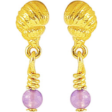 Glas Øreringe Hultquist Aaliyah Mini Earrings - Gold/Purple