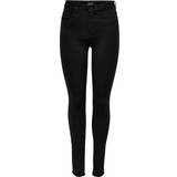 32 - Sort - XXL Jeans Only Onlroyal High Skinny Fit Jeans - Black