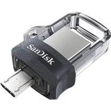 256 GB - USB 3.0/3.1 (Gen 1) - USB Micro-B USB Stik SanDisk Ultra Dual Drive m3.0 256GB USB 3.0