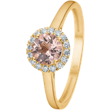 Mads Z Rosa Ringe Mads Z Florence Ring - Gold/Diamonds/Pink