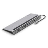 Sølv Kabler Belkin USB C - 3.5mm/VGA/RJ45/2xUSB A 3.0/ USB A 2.0/DisplayPort/HDMI/USB C M-F Adpater 0.2m