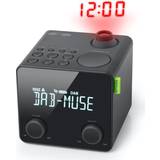 Muse Sort Radioer Muse DAB Clockradio m/projektor LED Display