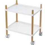 Hvid - Papir Bord with 2 Trolley Table