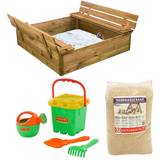 Nordic Play Legetøj Nordic Play Sandpit with Bench & Lid with 240kg Sand