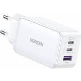 Fast charger usb c Ugreen Nexode USB-A 2*USB-C 65W GaN Tech Fast Charger White