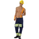 Orange Dragter & Tøj Kostumer Smiffys Fever Male Firefighter Costume