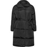 Yours Dame Overtøj Yours Curve Belted Wrap Puffer Coat