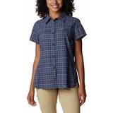 Dame - Grøn - Ternede Overdele Columbia Women's Ridge Novelty Short Sleeve Shirt