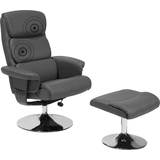 Beliani Læder Lænestole Beliani Shumee Massage chair with footstool Lænestol