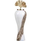 Hvid - Krystal Vaser BigBuy Home Crystal Golden Vase 84cm